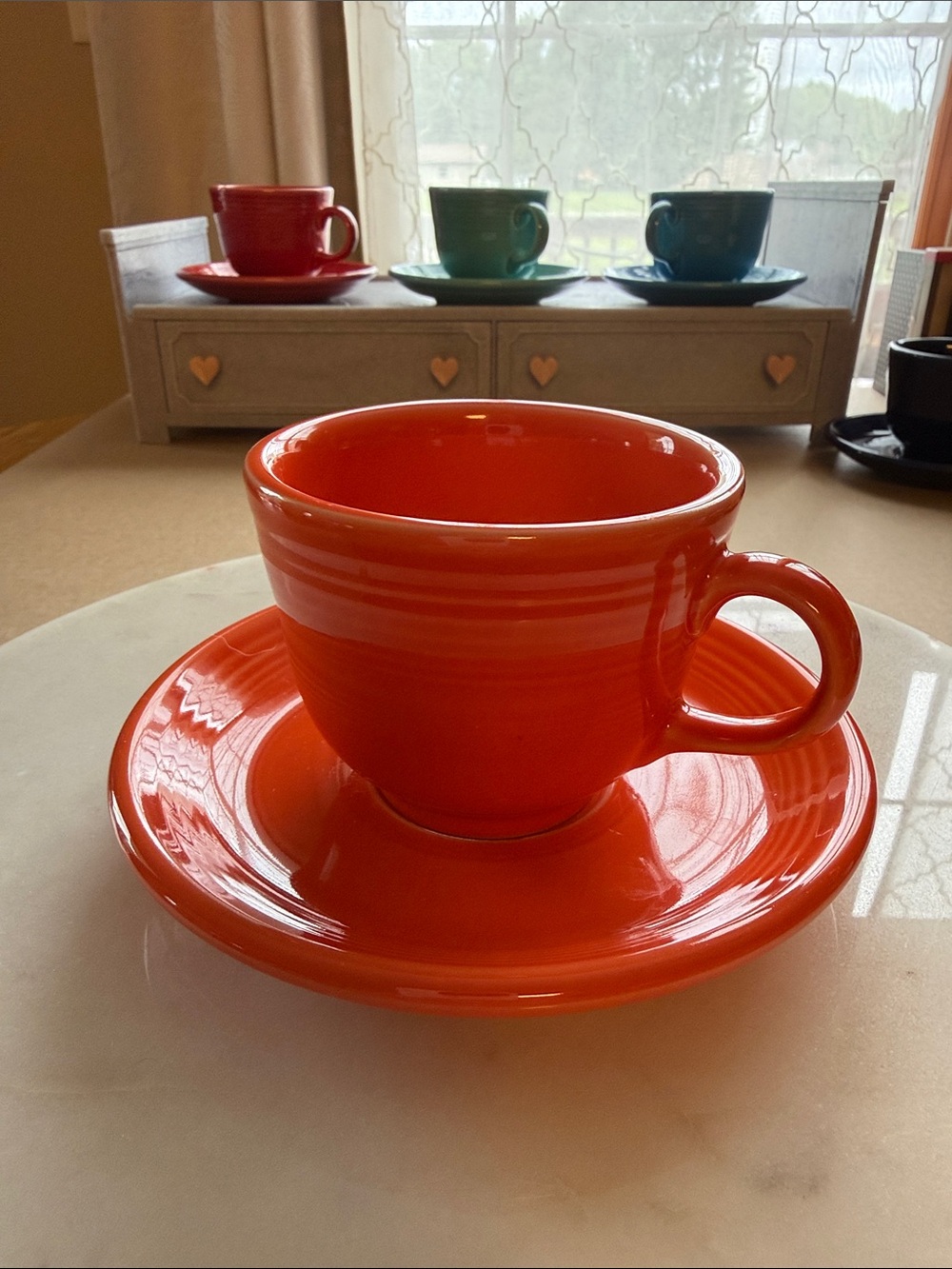 Homer Laughlin Fiesta saucer and tea cup